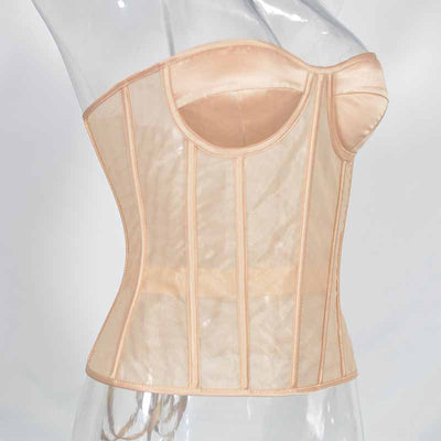 Corpiño Nupcial Transparente con Malla Elegante - Image 23