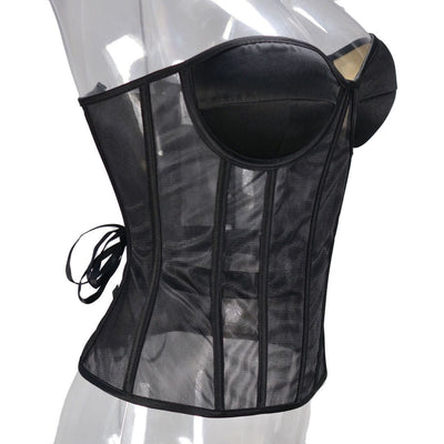 Corpiño Nupcial Transparente con Malla Elegante - Image 24