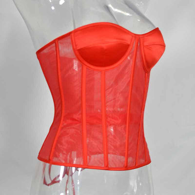 Corpiño Nupcial Transparente con Malla Elegante - Image 26