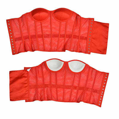 Corpiño Nupcial Transparente con Malla Elegante - Image 28
