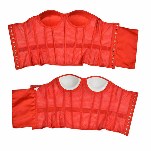 Corpiño Nupcial Transparente con Malla Elegante - Image 28
