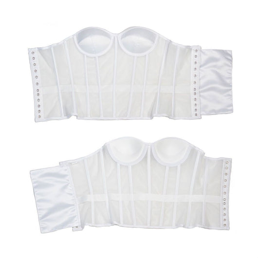 Corpiño Nupcial Transparente con Malla Elegante - Image 29