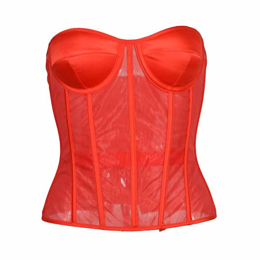 Corpiño Nupcial Transparente con Malla Elegante - Image 32