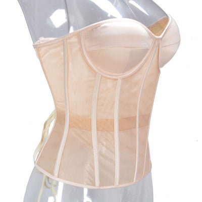 Corpiño Nupcial Transparente con Malla Elegante - Image 33