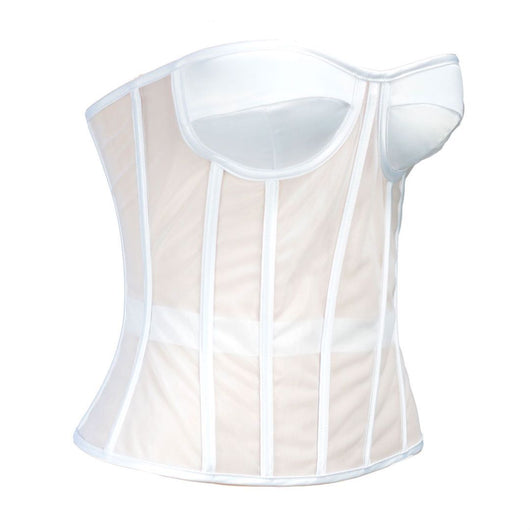 Corpiño Nupcial Transparente con Malla Elegante - Image 36