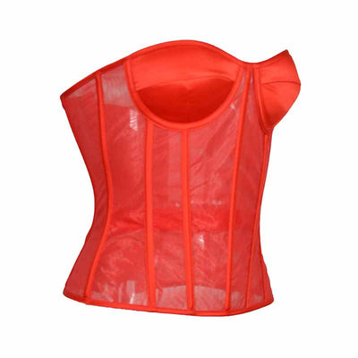 Corpiño Nupcial Transparente con Malla Elegante - Image 41