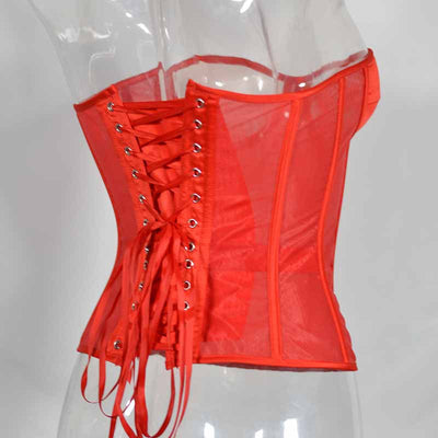 Corpiño Nupcial Transparente con Malla Elegante - Image 42
