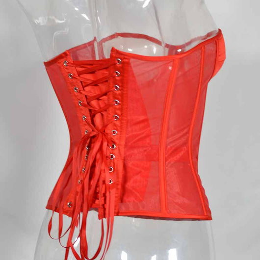 Corpiño Nupcial Transparente con Malla Elegante - Image 42