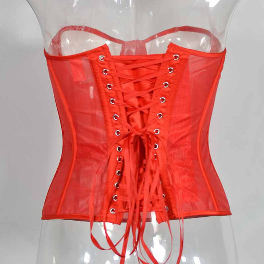 Corpiño Nupcial Transparente con Malla Elegante - Image 43