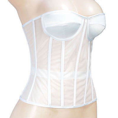 Corpiño Nupcial Transparente con Malla Elegante - Image 44