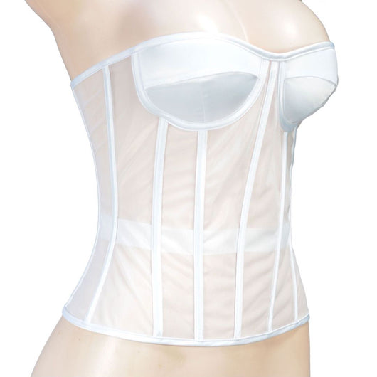 Corpiño Nupcial Transparente con Malla Elegante - Image 44