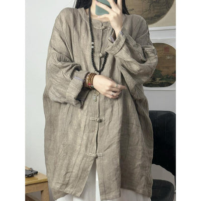 Blusa Holgada Estilo Chino con Efecto Fresco para Mujer - Image 9