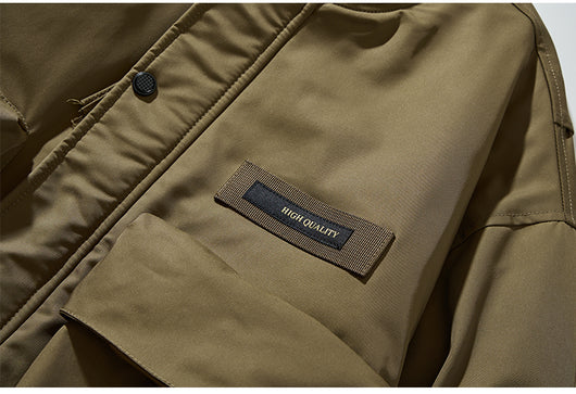 Chaqueta Acolchada de Plumas para Hombre con Cuello Béisbol - Image 14