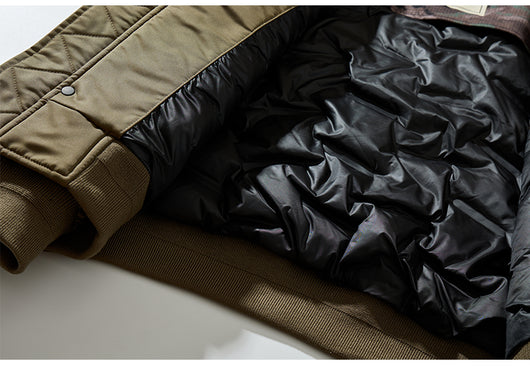 Chaqueta Acolchada de Plumas para Hombre con Cuello Béisbol - Image 26