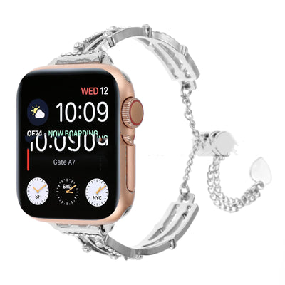 Pulsera Reloj Metálica con Diseño X Hueco y Cristales Brillantes - Image 8