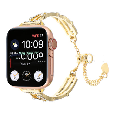 Pulsera Reloj Metálica con Diseño X Hueco y Cristales Brillantes - Image 9