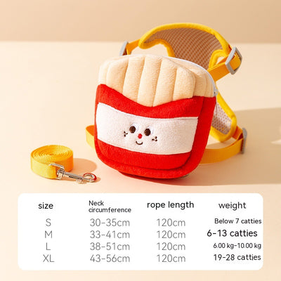 Mochila Infantil Hamburguesa y Papas Fritas con Correa de Mano - Image 10
