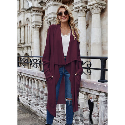 Abrigo Tejido Largo para Mujer Talla Grande - Elegancia Ejecutiva - Image 7