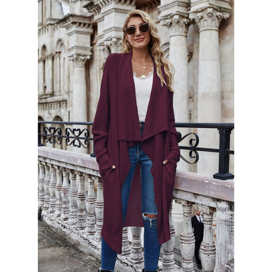 Abrigo Tejido Largo para Mujer Talla Grande - Elegancia Ejecutiva - Image 7