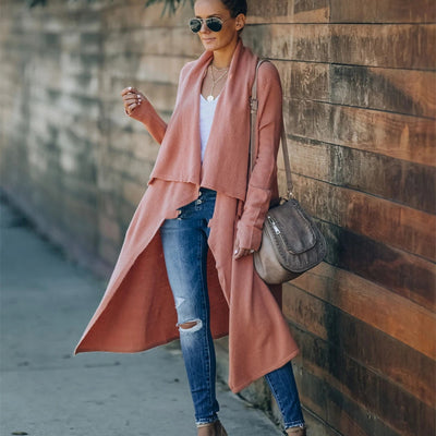 Abrigo Tejido Largo para Mujer Talla Grande - Elegancia Ejecutiva - Image 8