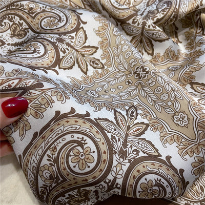Pañuelo de Seda Estampado Vintage para Mujer - Image 39
