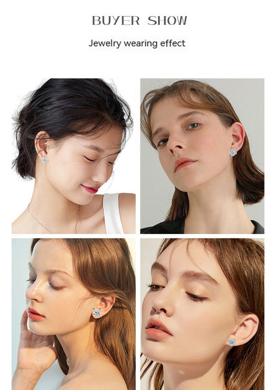 Aretes de Plata 925 con Moissanita - Diseño Moderno para Uso Diario - Image 6