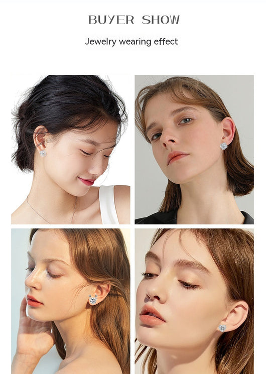 Aretes de Plata 925 con Moissanita - Diseño Moderno para Uso Diario - Image 6