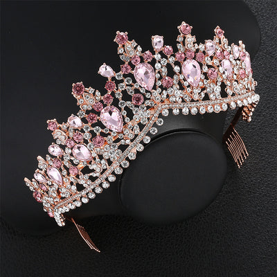 Corona Nupcial Barroca con Cristales Brillantes para Novia Elegante - Image 14