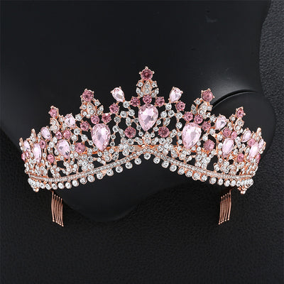 Corona Nupcial Barroca con Cristales Brillantes para Novia Elegante - Image 16