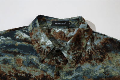 Camisa Estampada de Camuflaje Abstracto para Hombre - Image 16