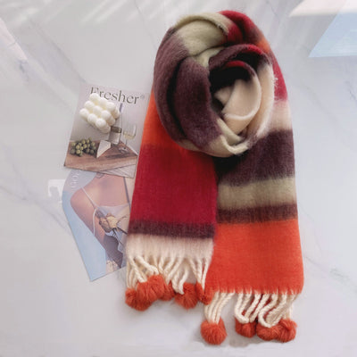 Bufanda Pompón Arcoíris Dopamina para Mujer - Image 26