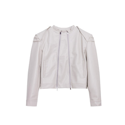 Chaqueta de Cuero PU con Doble Cierre y Diseño Dividido - Image 20