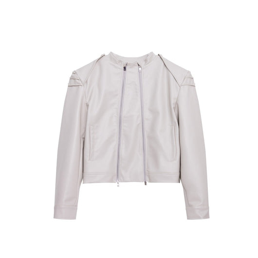 Chaqueta de Cuero PU con Doble Cierre y Diseño Dividido - Image 20