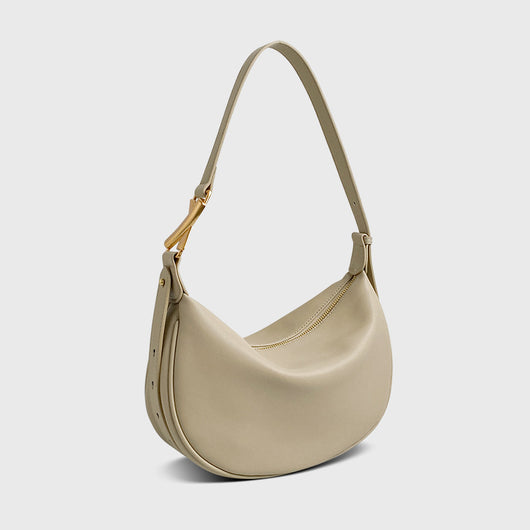 Bolso Bandolera Medialuna en Cuero Suave para Mujer - Image 10