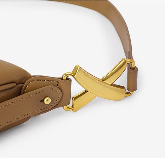 Bolso Bandolera Medialuna en Cuero Suave para Mujer - Image 13