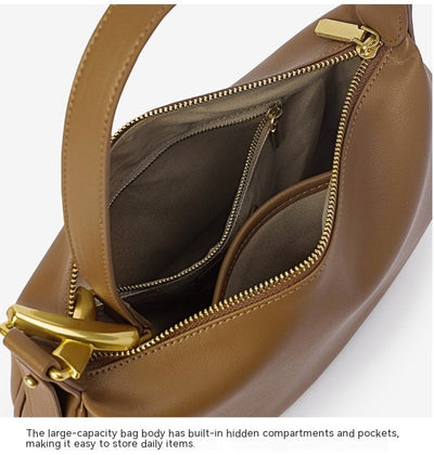 Bolso Bandolera Medialuna en Cuero Suave para Mujer - Image 16