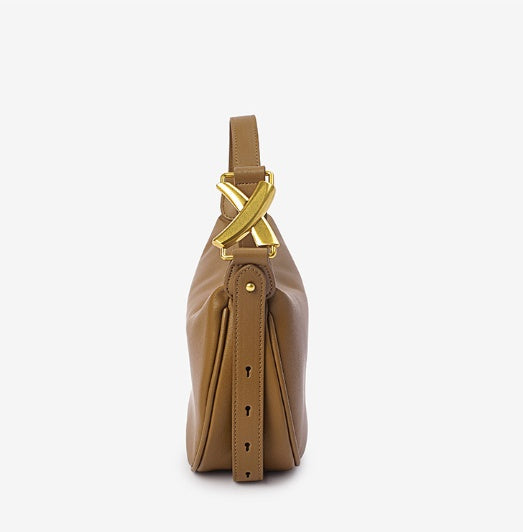 Bolso Bandolera Medialuna en Cuero Suave para Mujer - Image 17
