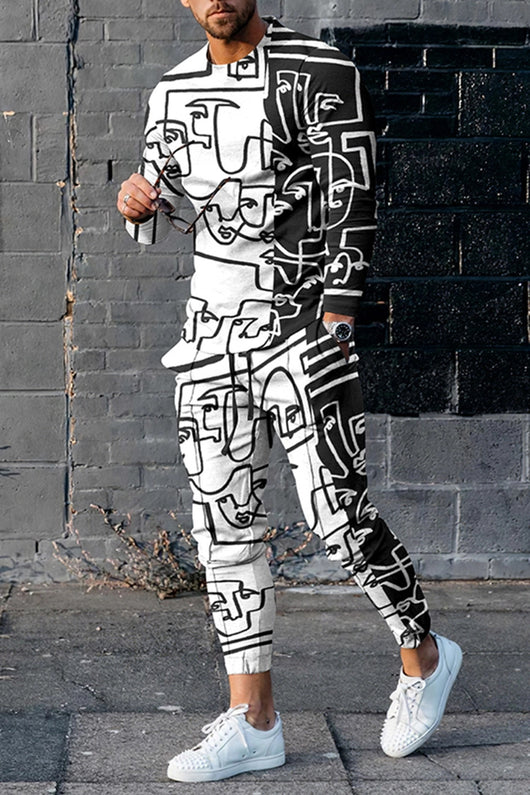 Conjunto Deportivo Casual Multicolor de Manga Larga para Hombre - Image 22