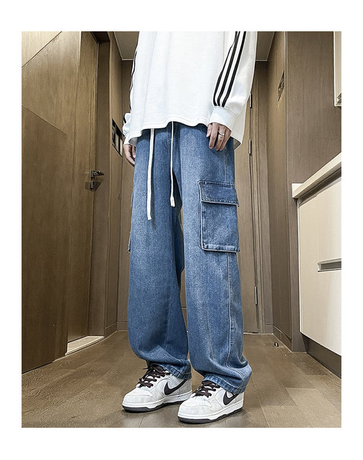 Jeans de Trabajo Retro Americano para Hombre - Estilo Trendy - Image 9