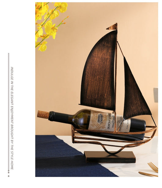Botellero Decorativo Barco de Hierro - Image 22