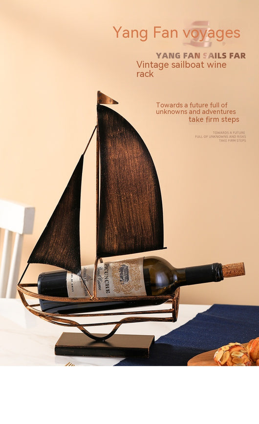 Botellero Decorativo Barco de Hierro - Image 26