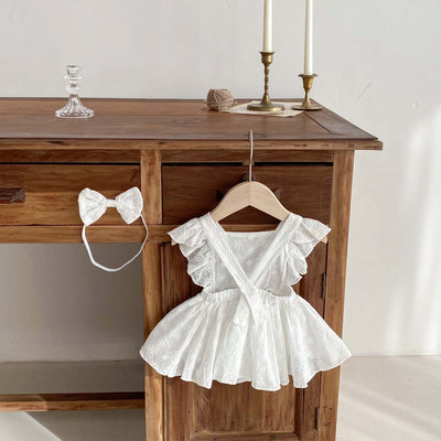 Vestido Jumpsuit Princesa para Niña con Mangas Volantes y Encaje - Image 21