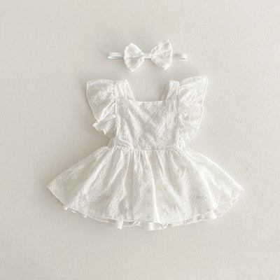 Vestido Jumpsuit Princesa para Niña con Mangas Volantes y Encaje - Image 27