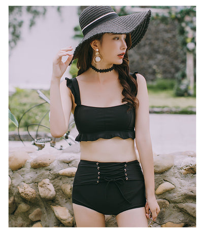 Traje de Baño Enterizo Cintura Alta con Bandage y Control de Abdomen - Image 12