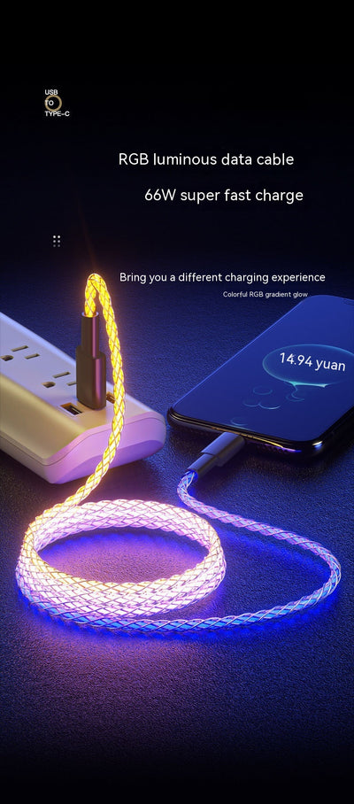 Cable de Carga y Datos RGB con Efecto Color Mágico - Image 17