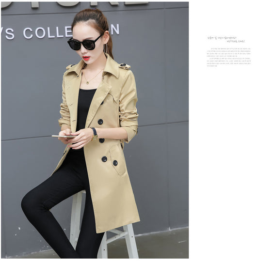 Abrigo Trench Coat Ajustado Talla Grande Largo Medio - Image 25
