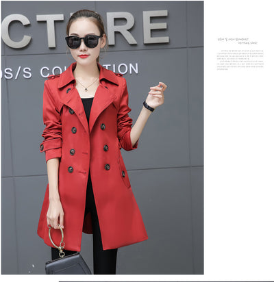 Abrigo Trench Coat Ajustado Talla Grande Largo Medio - Image 26
