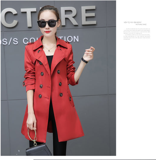 Abrigo Trench Coat Ajustado Talla Grande Largo Medio - Image 26