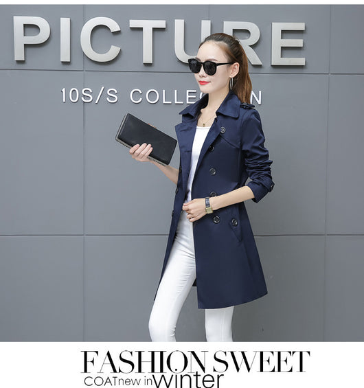 Abrigo Trench Coat Ajustado Talla Grande Largo Medio - Image 29