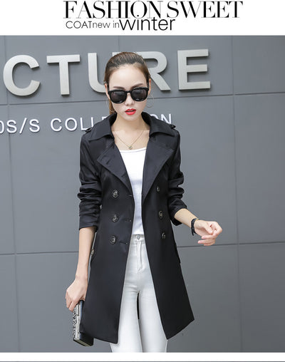 Abrigo Trench Coat Ajustado Talla Grande Largo Medio - Image 31
